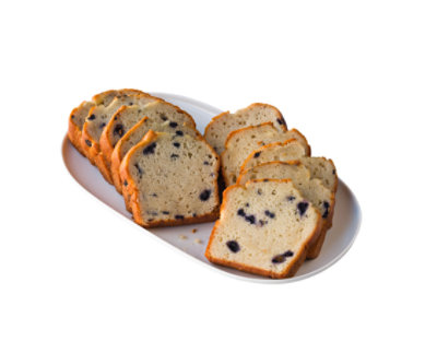 Bakery Cake Loaf Sliced Blueberry - Each