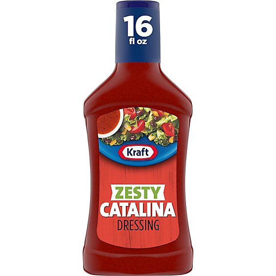 Kraft Zesty Catalina Salad Dressing Bottle - 16 Fl. Oz.