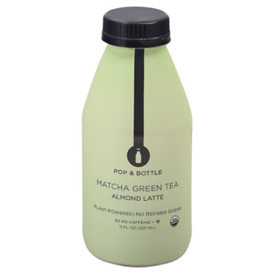 Pop And Bottle Almond Milk Green Tea - 12 Fl. Oz.