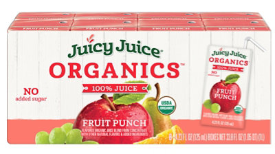 Juicy Juice 100% Organic Fruit Punch Juice Box - 8-4.23 Fl. Oz