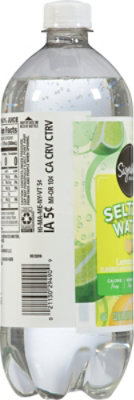 Signature SELECT Lemon Lime Seltzer Water - 1 Liter - Image 5