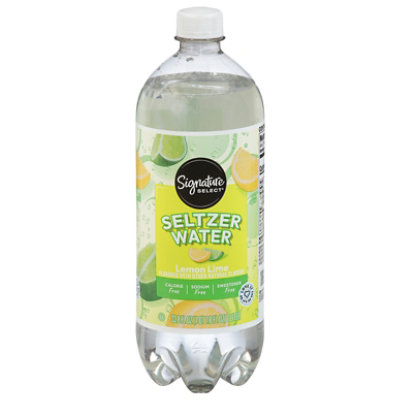 Signature SELECT Lemon Lime Seltzer Water - 1 Liter - Image 2