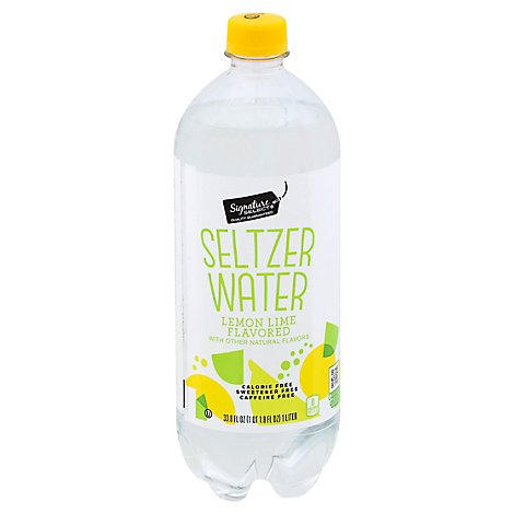 Signature SELECT Seltzer Water Lemon Lime - 1 Liter