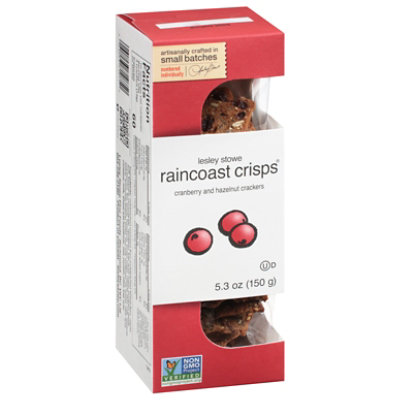 Lesley Stowe Raincoast Crisps Crackers Cranberry And Hazelnut - 5.3 Oz - Image 2