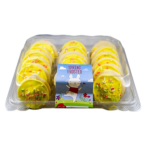 Bakery Cookies Spring Yellow Frosted Sugar 21 Count - 28.3 Oz