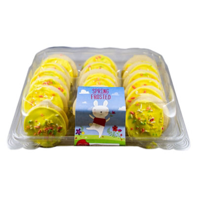 Bakery Cookies Spring Yellow Frosted Sugar 21 Count - 28.3 Oz - Image 1