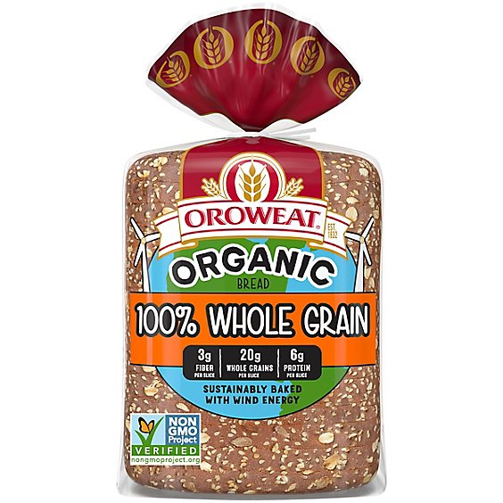 Oroweat Organic 100% Whole Grain Bread - 27 Oz