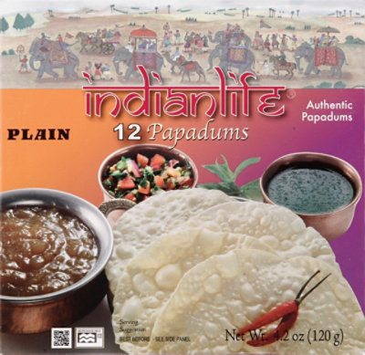 Indianlife Papadum Pln - 4.23 Oz - Image 2