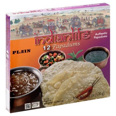 Indianlife Papadum Pln - 4.23 Oz