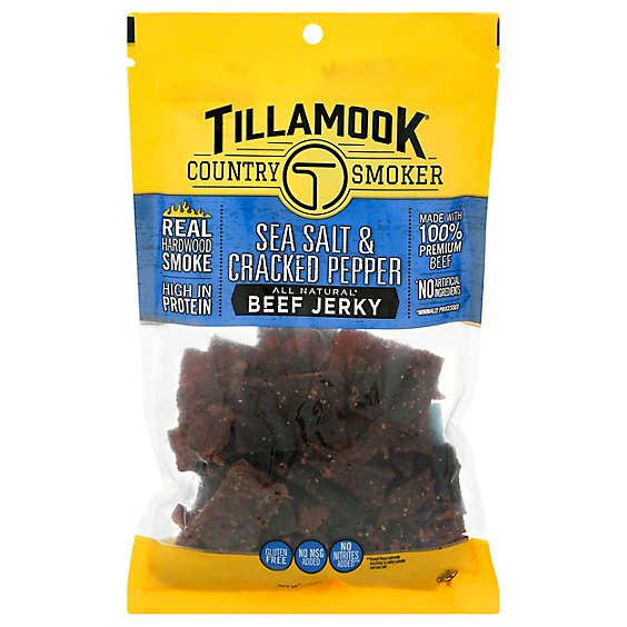 Tillamook Cs Simply Crafted Sea Sal N Pepper Beef Jerky - 10 Oz