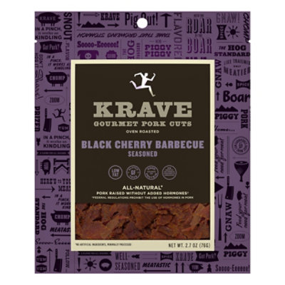 Krave Pork Jerky Black Cherry Barbecue Seasoned - 2.7 Oz - Image 3