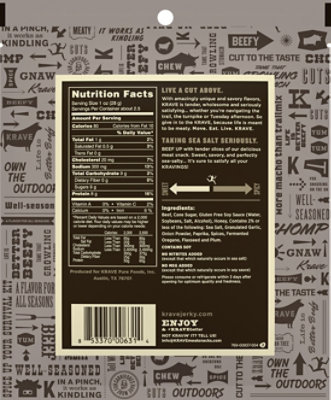 Krave Beef Jerky Sea Salt Original - 2.7 Oz - Image 6