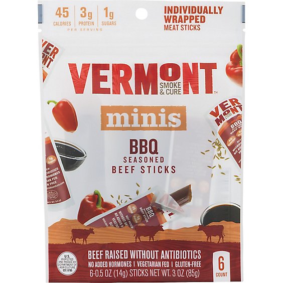 Vermont Smoke & Cure Bbq Beef Stick Go Pack - 3 Oz