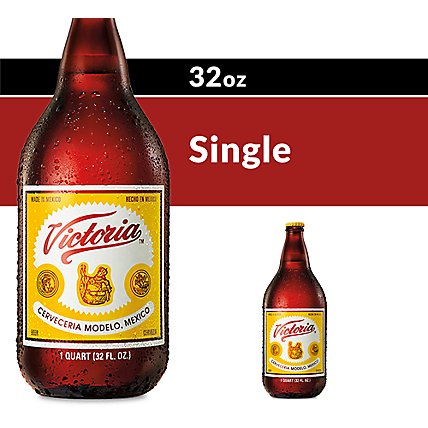 Victoria Mexican Lager Beer Bottle 4.0% ABV - 32 Fl. Oz. - Image 1