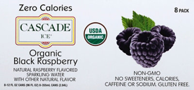 Cascade Ice Organic Black Raspberry - 8-12 Fl. Oz. - Image 2