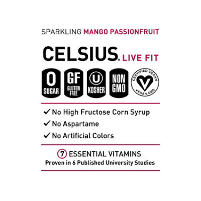 Celsius Energy Drink Sparkling Mango Passion Fruit - 12 Oz - Image 4