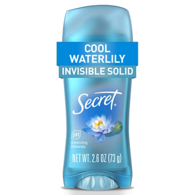 Secret Invisible Solid Antiperspirant and Deodorant Waterlily Scent - 2.6 Oz - Image 1