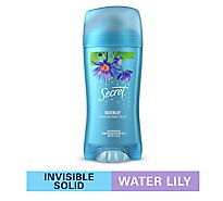 Secret Invisible Solid Antiperspirant and Deodorant Waterlily Scent - 2.6 Oz