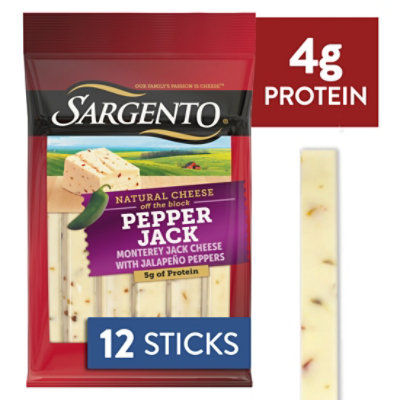 Sargento Pepper Jack Natural Cheese Snack Sticks - 12 Count - Image 1