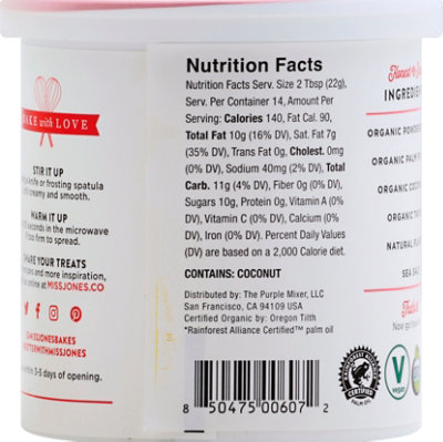 Miss Jones Baking Co Organic Frosting Cream Cheese - 11.29 Oz - Image 5