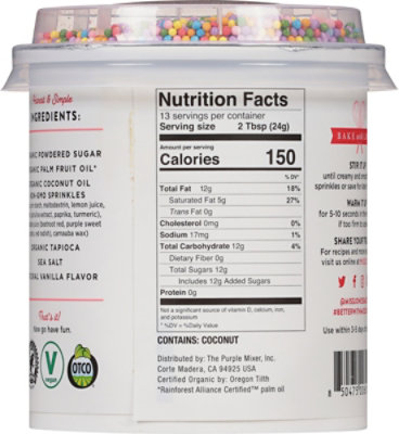 Miss Jones Baking Co Organic Frosting Confetti Pop - 11.98 Oz - Image 5