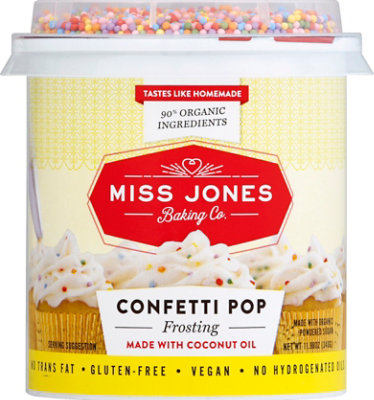 Miss Jones Baking Co Organic Frosting Confetti Pop - 11.98 Oz - Image 1
