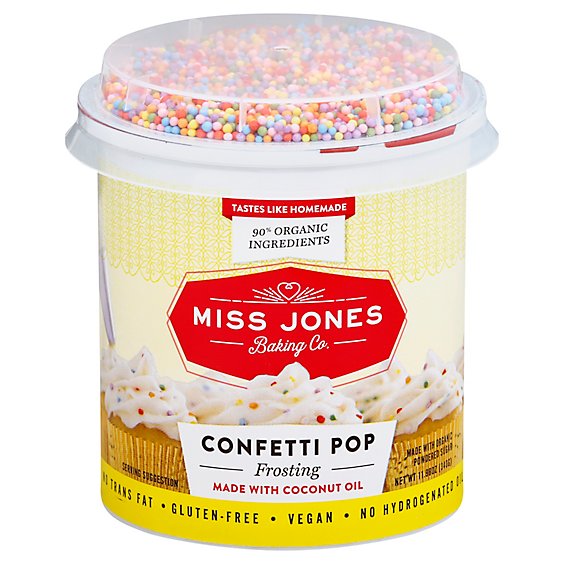 Miss Jones Baking Co Organic Frosting Confetti Pop - 11.98 Oz