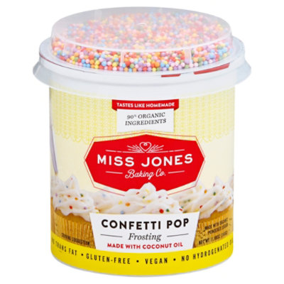 Miss Jones Baking Co Organic Frosting Confetti Pop - 11.98 Oz