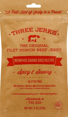 Three Jerks Jerky Memphis Bbq - 2 Oz - Image 2