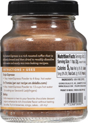 DeLallo Espresso Powder Instant Jar - 1.94 Oz - Image 5