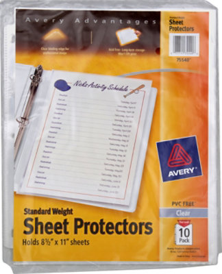 Avery Clear Sheet Protectors - Each