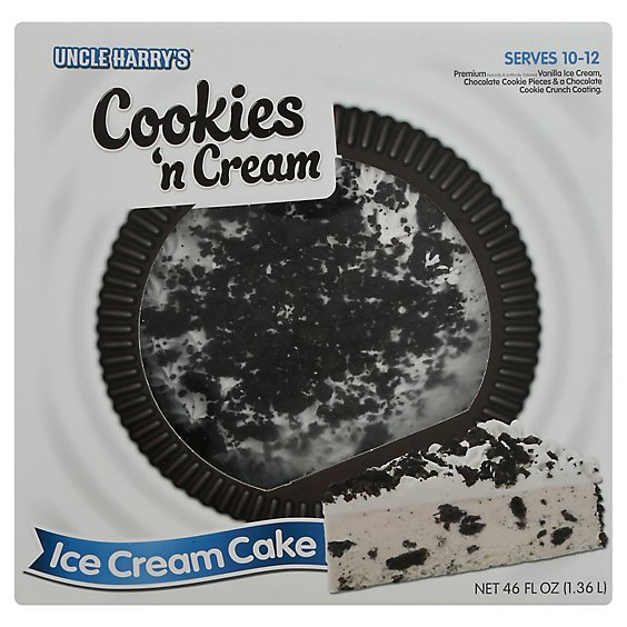 Cake Ice Cream 8 Inch Cookies N Cream - 46 Oz