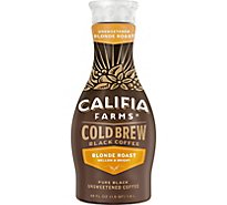 Califia Farms Unsweetened Blonde Roast Cold Brew Pure Black Coffee - 48 Fl. Oz.