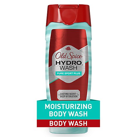 Old Spice Hydro Wash Moisturizing Body Wash for Men Pure Sport Plus - 16 Oz