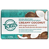 Toms of Maine Beauty Bar Natural Creamy Coconut - 5 Oz - Image 2