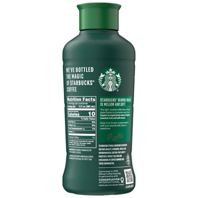 Starbucks Premium Unsweetened Blonde Roast Iced Coffee Beverage Bottle - 48 Fl. Oz. - Image 2