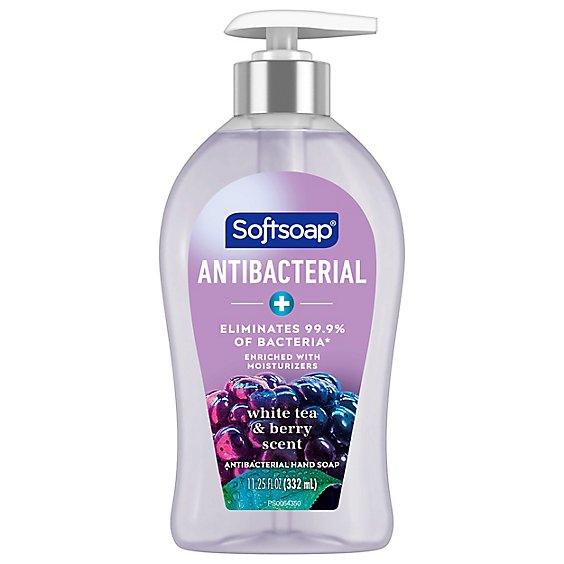 Softsoap Antibacterial Liquid Hand Soap Pump White Tea and Berry - 11.25 Fl. Oz.