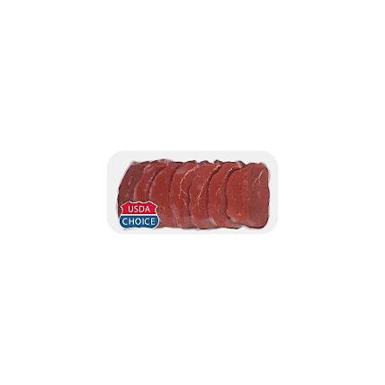 Meat Counter Beef USDA Choice Eye Of Round Steak Extra Thin - 1 LB - Image 1