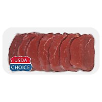 Meat Counter Beef USDA Choice Eye Of Round Steak Extra Thin - 1 LB - Image 1