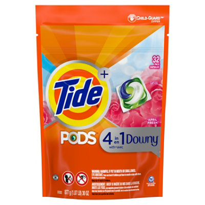 Tide PODS Plus Downy Laundry Detergent Liquid Pacs April Fresh - 32 Count - Image 3