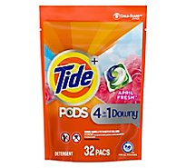 Tide PODS Plus Downy Laundry Detergent Liquid Pacs April Fresh - 32 Count