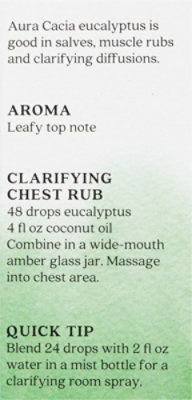 Aura Cacia Pure Aromatherapy Eucalyptus - 0.50 Fl. Oz. - Image 5