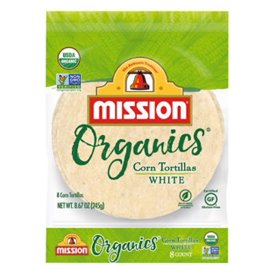 Mission Organic Tortillas Corn White Bag 8 Count - 8.67 Oz - Image 2