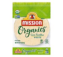 Mission Organic Tortillas Corn White Bag 8 Count - 8.67 Oz
