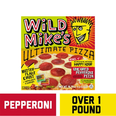Wild Mikes Pizza Pepperoni Fun Size 9 Inch Frozen - 12.62 Oz