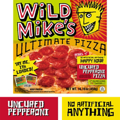 Wild Mikes Pizza Pepperoni Fun Size 9 Inch Frozen - 12.62 Oz