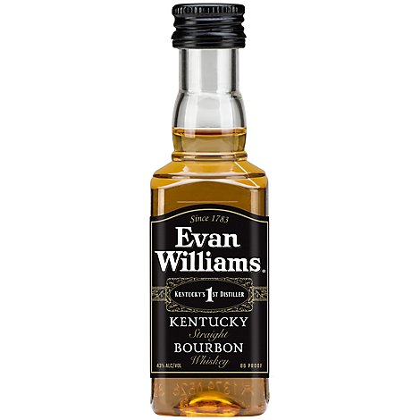 Evan Williams Whiskey Bourbon Kentucky Straight 86 Proof - 50 Ml