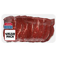 Meat Counter Beef Chuck Cross Rib Steak Boneless Thin Value Pack - 2 LB - Image 1