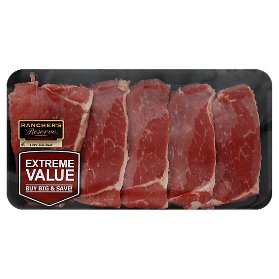 Meat Counter Beef Round Bottom Round Steak Value Pack - 2 LB
