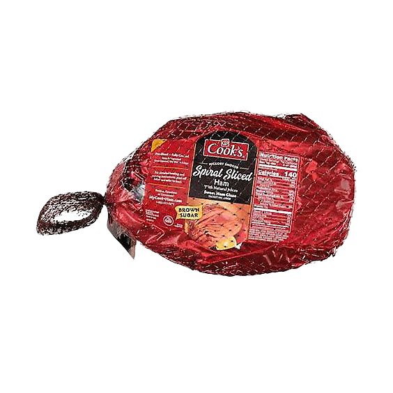Cooks Bone In Smoked Foil Wrapped Spiral Half Ham - 9.75 LB